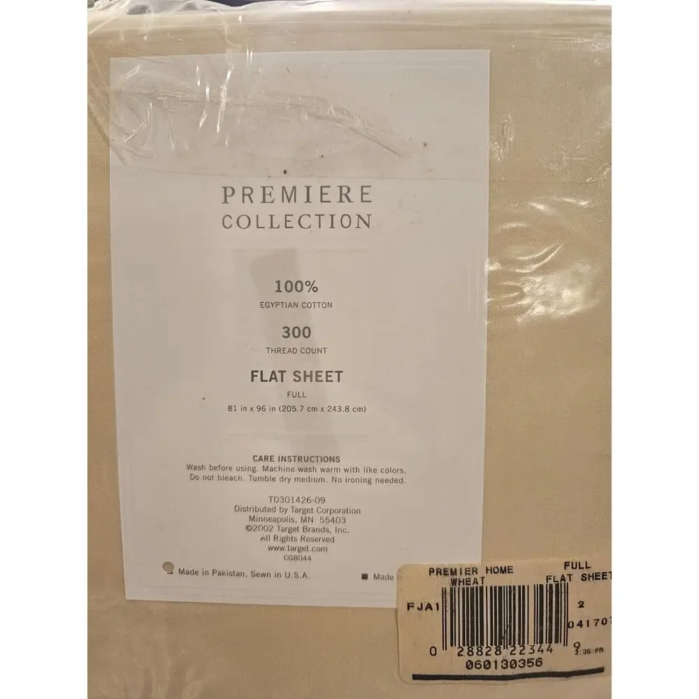 Target Home‎ lot 3 sheet 2-Flat 1-fitted 300 thread Egyptian Cotton Wheat NOS